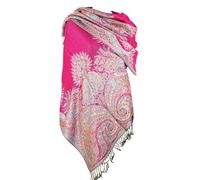 Achillea Scialle Pashmina Donne, Fucsia, 28" W x 76"L