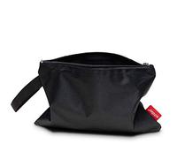 achilles Borsellino porta monete, banconote e documenti, Borsellino in tessuto con zip, (Nero)(25x17 cm)