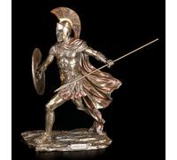 Achilles Figura - Held Del Troja - Campo Guerriero Statua Scudo Lancia -