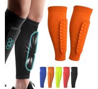 Achilles Shinbang Shields, Frost Armours Ski Shields, Achilles Shinbang Shields for Skiing, Shin Defender Shin Guards, Shinbang Protector 2.0, Ski Shin Guards, Shindefender Shin Guards (Orange,L)