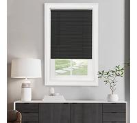 Achim Home Decor - Mini tenda a rullo senza fili, larghezza 64 cm, lunghezza 162 cm, dimensioni lamelle 2,5 cm, colore nero, senza fili, GII Morningstar orizzontali per finestre per interni
