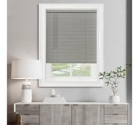 Achim Home Decor - Mini tenda con filtro senza fili, lunghezza 71 cm, altezza 164 cm, dimensioni stecca da 2,5 cm, colore: grigio - persiane orizzontali GII Morningstar per interni