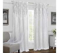 Achim Home Decor - Tenda a Pannello con Tasca per Asta filtrante la Luce, Lunghezza 213 cm, Larghezza 106 cm, Colore Grigio, Oscurante e Lavabile in Lavatrice, in Morbido Poliestere, per Camera da