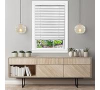 ACHIM Home Decor - Tenda veneziana oscurante senza fili, larghezza 67 cm, lunghezza 162 cm, dimensioni doghe in vinile da 5,1 cm, colore bianco, filtraggio della luce GII Luna Mini finestre