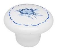 Achim Home Furnishings 756-KNB-24 - Pomello in ceramica bianca con fiore