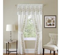 ACHIM Home Furnishings Fairfield Window in a Bag 5 Pezzi Set di Tende, 139,7 x 213,4 cm, Bianco, Bianco, Set da 5, 55 W x 84L