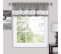 Achim Soft Window Valance Mantovana Morbida per Finestra, Poliestere, Grigio, W 14" x L 58" (1 Panels)