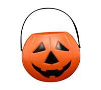 Achimlt 7-17 cm Zucca Caramelle Halloween Secchio Portatile, Cestino Zucca Halloween con Manico per Dolcetto o Scherzetto, Secchiello per Dolcetti Forniture per Feste Carnevale (17x24 cm)