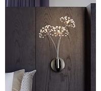 ACHNC Lampada Da Parete Cristallo, LED Lampada Da Parete Moderna Per Camera Da Letto Design A Dente Di Leone Applique Da Parete Interno Per Soggiorno Corridoio Ristorante Corridoio Scale, G4,A/6000k