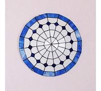 ACHNC Lampada Da Soffitto Tiffany Blu, Plafoniera Bagno Vintage Con Paralume Rotondo in Vetro, Lampada Da Camera E27 Retrò Illuminazione Da Soffitto Decorativa Per Corridoio Soggiorno Bambini,30cm