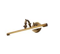 ACHNC LED Lampada da Specchio Bagno Retro,Lampada per Specchio Bagno Vintage in Ottone Antico Applique da Parete Impermeabile Specchio Armadio Lampada Luce per Trucco Angolo Regolabile,4000K,45CM