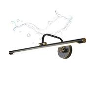 ACHNC LED Lampada da Specchio retrò, H65 Ottone Lampada da Bagno Antica Vintage,Specchio Armadio Lampada, Luce per Trucco Impermeabile Lampada da Parete,Neutro 4000K,Nero,100CM/20W