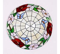 ACHNC Tiffany Plafoniere Camera Da Letto, Lampada Da Soffitto Soggiorno Vintage,Plafoniera Cucina E27, Paralume in Vetro Fiore Pastorale, Illuminazione A Soffitto Retro Per Bagno Corridoio,40cm