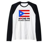 Acho PR Es Otra Cosa Puerto Rico Flag Boricua Team Los Nenes Maglia con Maniche Raglan