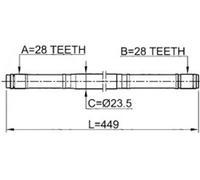 Achsawelle Con Cuscinetto Destro Per Honda Civic 1995-2001