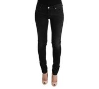 Acht Black Denim Cotton Bottoms Slim Fit Jeans - W26