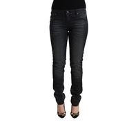 Acht Black Washed Cotton Low Waist Slim Fit Denim Jeans - W30