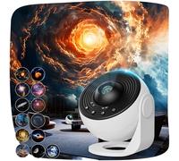 ACICILI Proiettore Stelle Soffitto PRO, Galaxy Projector Planetarium Projector with 13 Planet Discs, Timer, Luce Notturna Proiettore Stellato per Bambini Adulti Rotazione a 360°
