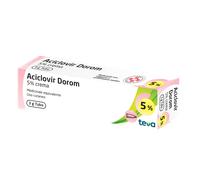 Aciclovir Dorom crema 5% - Crema per il trattamento dell'herpes labiale e genitale, 3 g