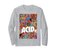ACID. | Maglietta LSD, Goa, Trip, Rave, Festival, Techno Maglia a Manica