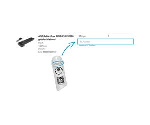 Acid Rigid Pure K100 Key Folding Lock Nero 7 x 1000 mm Black