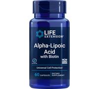 Acido Alfa Lipoico Con Biotina 60 Caps Life Extension Non OGM/Senza Glutine