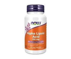 Acido alfa lipoico NOW, 100 mg (60 capsule)