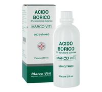 Acido Borico Marco Viti 3% Soluzione Cutanea Antisettica e Antibatterica, 200ml