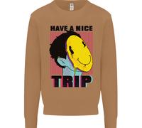 Acido Buon Viaggio Droga LSD Trippy Uomo Felpa Maglione