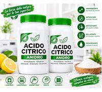 ACIDO CITRICO ANIDRO Anticalcare Decalcificante Ammorbidente Brillantante 2x 1Kg