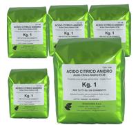 ACIDO CITRICO ANIDRO KG. 5 IN CONF. DA 1 - E330 - ANTICALCARE AMMORBIDENTE