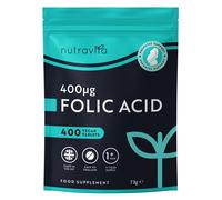 Acido Folico 400 mcg 400 Compresse Vegane Copertura di 13 mesi Sostegno per la