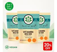 Acido Folico 400mcg+Vitamina B12 5000mcg Caps-Tiredness & Fatica Support-90 Caps