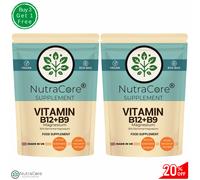 Acido Folico 400mcg+Vitamina B12 5000mcg Capsules-Tiredness & Fatigue-Vegan Caps