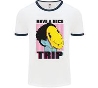Acido Have A Nice Trip Droghe LSD Trippy Uomo Ringer T-Shirt