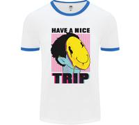 Acido Have A Nice Trip Droghe LSD Trippy Uomo Ringer T-Shirt