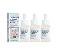 Acido Lattobionico Pore Refining - Trattamento Istantaneo per la Riduzione delle Rughe e dei Pori, Siero Viso Esfoliante Delicato per Levigare, Illuminare e Detergere in Profondità (3 PCS)