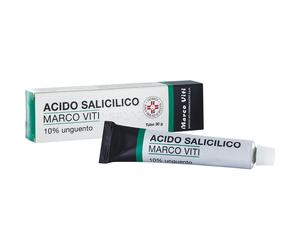 Acido Salicilico Mv 10% Unguento per Psoriasi Acne Seborrea Verruche Calli Eczema e Ittiosi, 30g