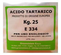 ACIDO TARTARICO KG. 25 - E334 - GREENSISTEM ENOLOGIA