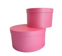 ACIT Cappelliera rotonda, Porta cappelli da armadio, Scatola cappelliera porta cappelli e accessori, Set di 2 scatole cappelliere, Made in Italy di alto design, Fatte a mano (MOTIVO 3)