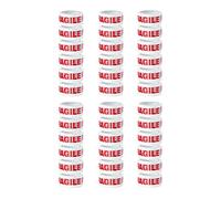 Nastro Adesivo con Scritta Fragile 66mt x 50mm 6 rotoli nastro da imballaggio
