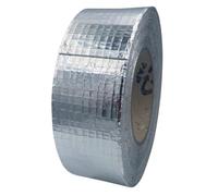 ACIT Nastro alluminio adesivo professionale, nastro per riparazioni resistente al calore, all'acqua, al freddo e alle alte temperature, nastro metallico adesivo (Tramato, 50 mm x 50 mt)