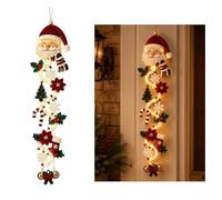 ACJSDGL Addobbo Natalizio Luminoso Babbo Natale da Appendere con LED | In morbida peluche, lunga 60 cm,crea un'atmosfera calda e festosa con il classico design di Babbo Natale.
