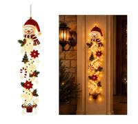 ACJSDGL Addobbo Natalizio Luminoso Pupazzo di Neve da Appendere con LED | In morbida peluche,lunga 60 cm,il pupazzo di neve dona un tocco allegro e accogliente alle decorazioni natalizie.