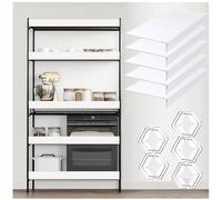 ACJSDGL Shelf Covers Set of 5 34x14x2in White for Pantry - pvc Imitation Wood-Look Smooth Surface,Closet,Bathroom,Waterproof Scratch Resistant Easy Install,Shelf Covers for Wire Shelving