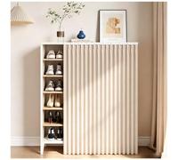ACJSDGL Tenda per Armadio Senza Foratura con Binario W130 x H180cm Beige