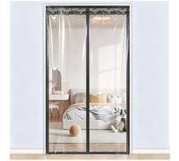 ACJSDGL Tenda Termica Antifreddo Trasparente per Porte W290xH245cm nero