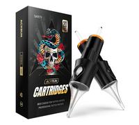 Ackbun 20 aghi 1205RL per cartucce di tatuaggi, aghi standard per tatuaggio con rivestimento rotondo n. 12 e Pro, sterilizzazione e sicurezza per penna per tatuaggi