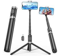 ACKIMA Treppiede per selfie da 67 pollici, tutto in uno con telecomando wireless, supporto da viaggio estensibile e portatile per iPhone, Android, selfie, registrazione video, foto, live streaming