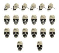 Ackron Puntine a forma di teschio, puntine decorative creative per bacheca, bacheca in sughero, mappe, foto, fissaggio a parete, foto, carta, promemoria, note, accessori per ufficio, 20 pezzi